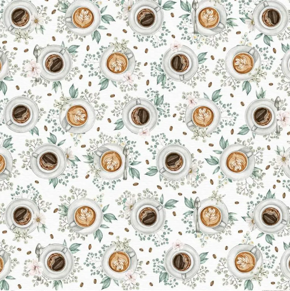 Piatek Trzynastego Papier do scrapbookingu 30,5 x 30,5 cm - Piątek Trzynastego - Coffee Break 02