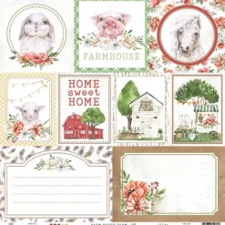 Piatek Trzynastego Papier do scrapbookingu 30,5 x 30,5 cm - Piątek Trzynastego - Farm Sweet Farm 05