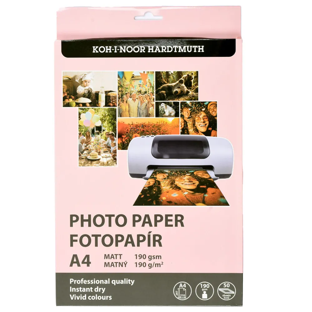 KOH-I-NOOR Papier fotograficzny matowy A4 - - 190 g/m² 50 ark. > Papier Fotograficzny