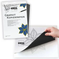 Kreul Papier kopiujący na szkło porcelanę metal A4 - - grafitowy 10 ark.