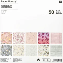 Rico Design Papier origami Crafted Nature - Paper Poetry - 70 g, 50 ark. > Papier Origami