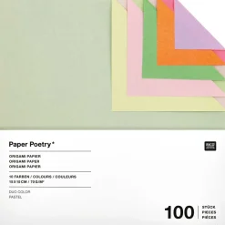 Rico Design Papier origami Duo Color Pastel - Paper Poetry - 15 x 15 cm, 100 ark.