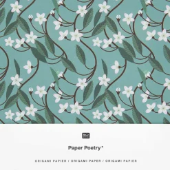 Rico Design Papier origami, Just Bees + Fruits + Flowers - Paper Poetry - 15 x 15 cm, 50 ark. > Papier Origami