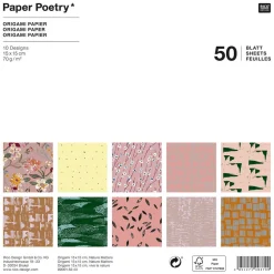 Rico Design Papier origami Nature Matters - Paper Poetry - 70 g, 50 ark. > Papier Origami