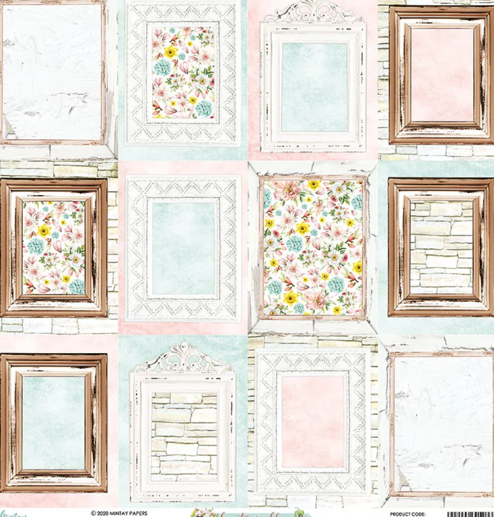 Mintay by Karola Papier 30 x 30 cm - Mintay - Beauty in Bloom 06 > Papiery Do Scrapbookingu