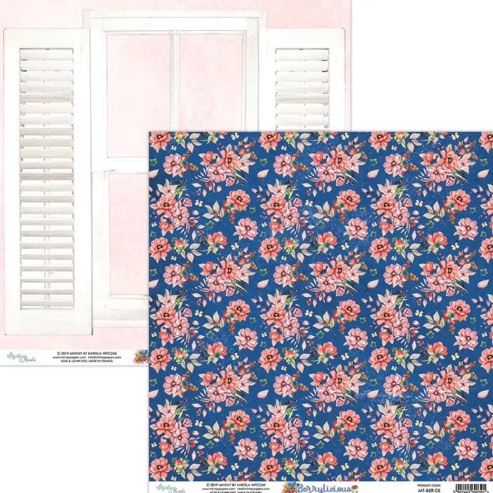 Mintay by Karola Papier 30 x 30 cm - Mintay - Berrylicious 05 > Papiery Do Scrapbookingu