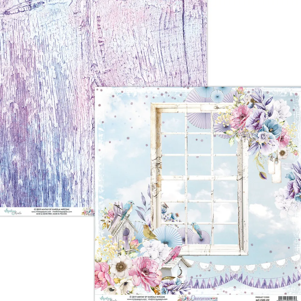 Mintay by Karola Papier 30 x 30 cm - Mintay - Dreamer 02 > Papiery Do Scrapbookingu