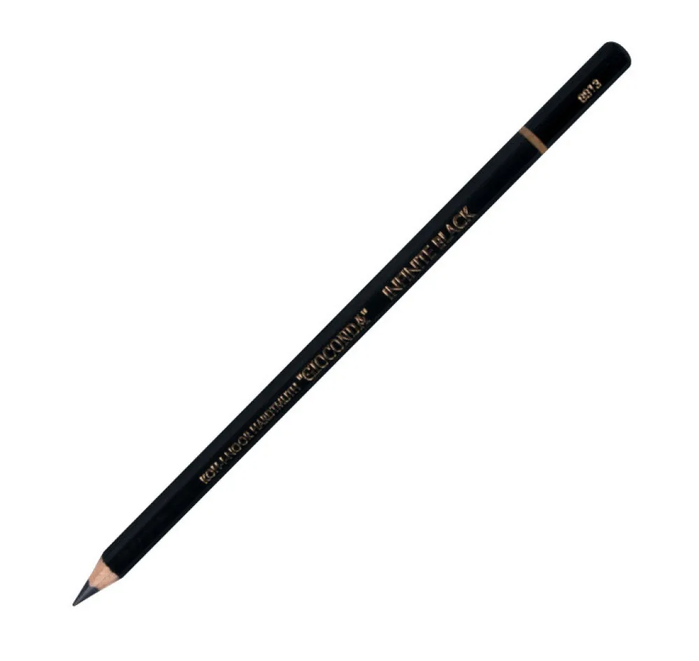 KOH-I-NOOR Pastela sucha Gioconda w drewnie - - Infinite Black > Węgle Rysunkowe|Pastele