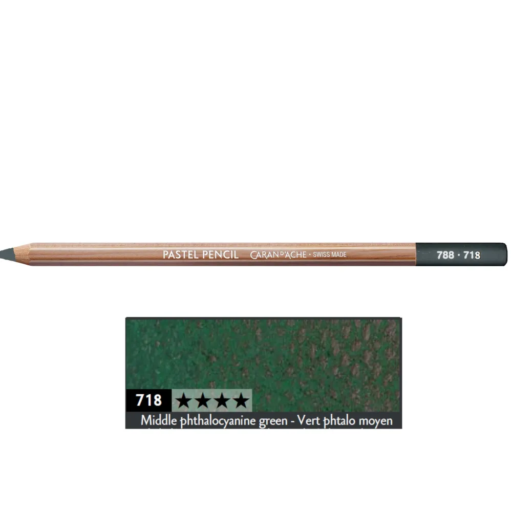 Caran d'Ache Pastela sucha w kredce Pastel Pencil - - 718, Middle Phthalo Green