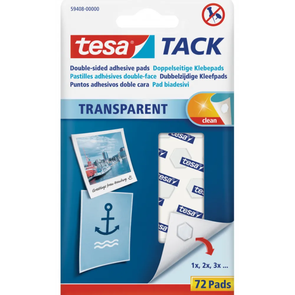 Tesa Płatki samoprzylepne Tack - - 72 szt.