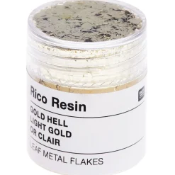 Rico Design Płatki złota do żywicy - - Light Gold, 0,3 g