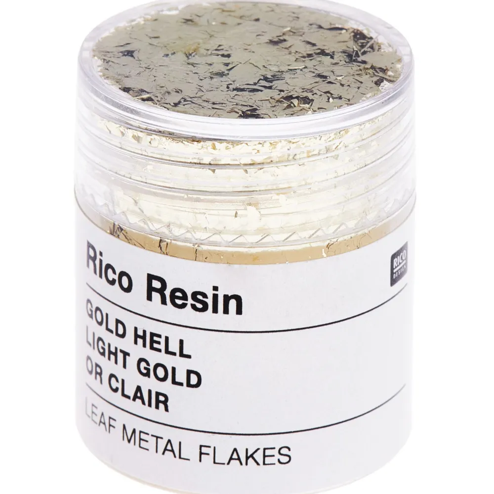 Rico Design Płatki złota do żywicy - - Light Gold, 0,3 g