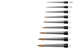 Winsor & Newton Pędzel do akwareli Kolinsky Sable Miniature, seria 7 - - krótka rączka, nr 2 > Pędzle Naturalne
