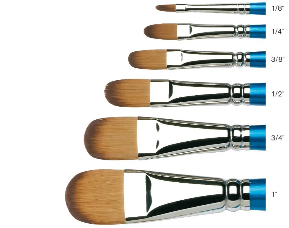 Winsor & Newton Pędzel koci język, syntetyczny Cotman, seria 668 - - krótka rączka, nr 3/4