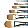 Winsor & Newton Pędzel koci język, syntetyczny Cotman, seria 668 - - krótka rączka, nr 3/8