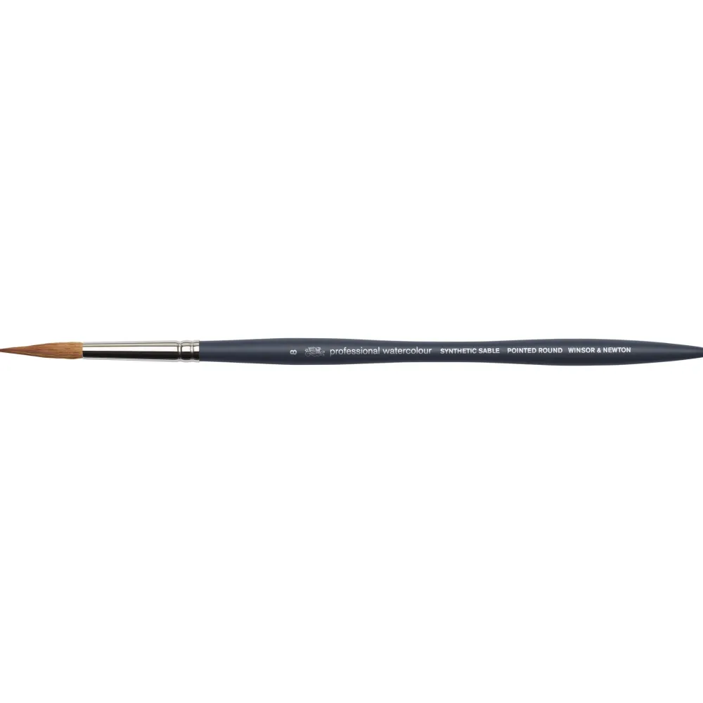 Winsor & Newton Pędzel okrągły spiczasty, syntetyczny sobol - - nr 8 > Pędzle Syntetyczne