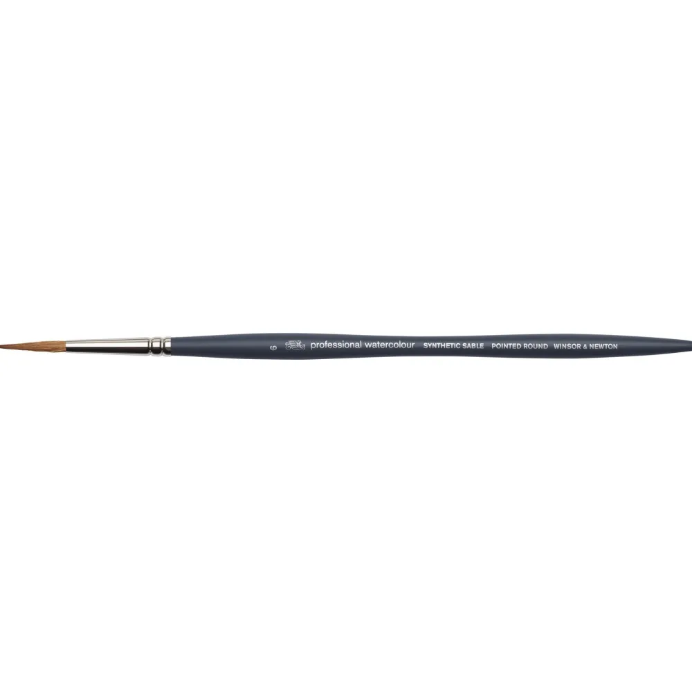 Winsor & Newton Pędzel okrągły spiczasty, syntetyczny sobol - - nr 6 > Pędzle Syntetyczne