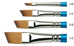 Winsor & Newton Pędzel skośny, syntetyczny Cotman, seria 667 - - rozmiar 3/8 > Pędzle Syntetyczne