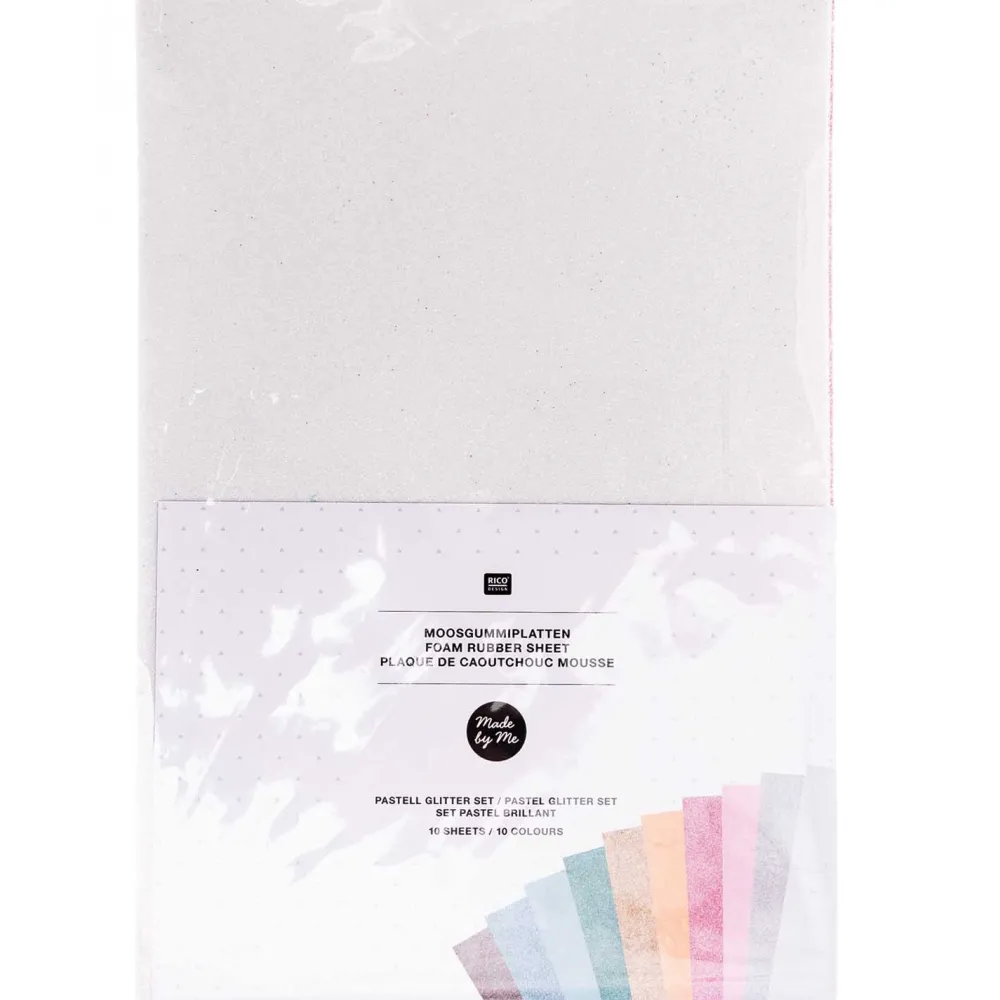 Rico Design Pianki kreatywne 20 x 30 cm - - brokatowe, 10 arkuszy > Pianka Pcv