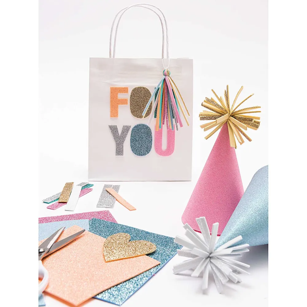 Rico Design Pianki kreatywne 20 x 30 cm - - brokatowe, 10 arkuszy > Pianka Pcv