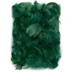 dpCraft Piórka dekoracyjne - - ciemnozielone, 10 g