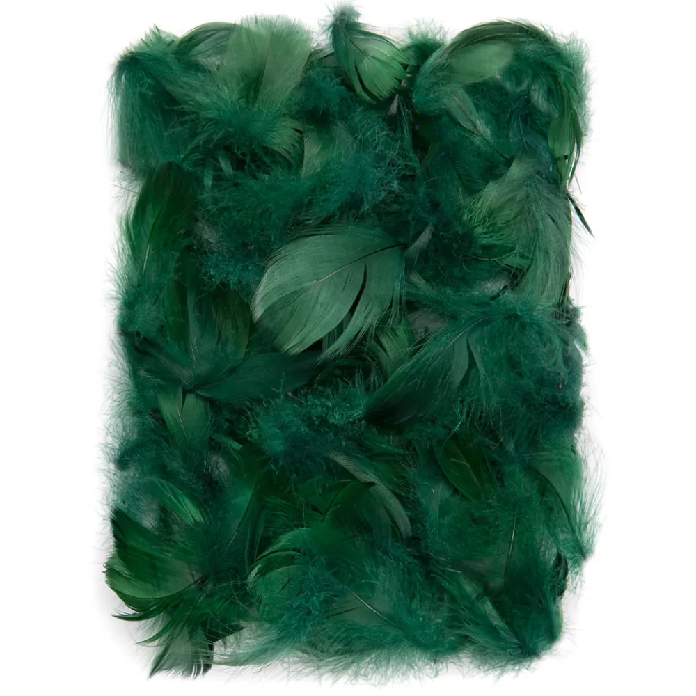 dpCraft Piórka dekoracyjne - - ciemnozielone, 10 g