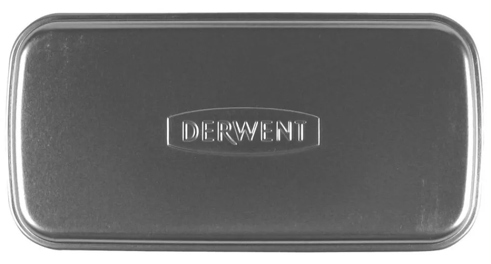 Derwent Piórnik metalowy na 42 kredki - - 18,5 x 9 x 3 cm > Akcesoria