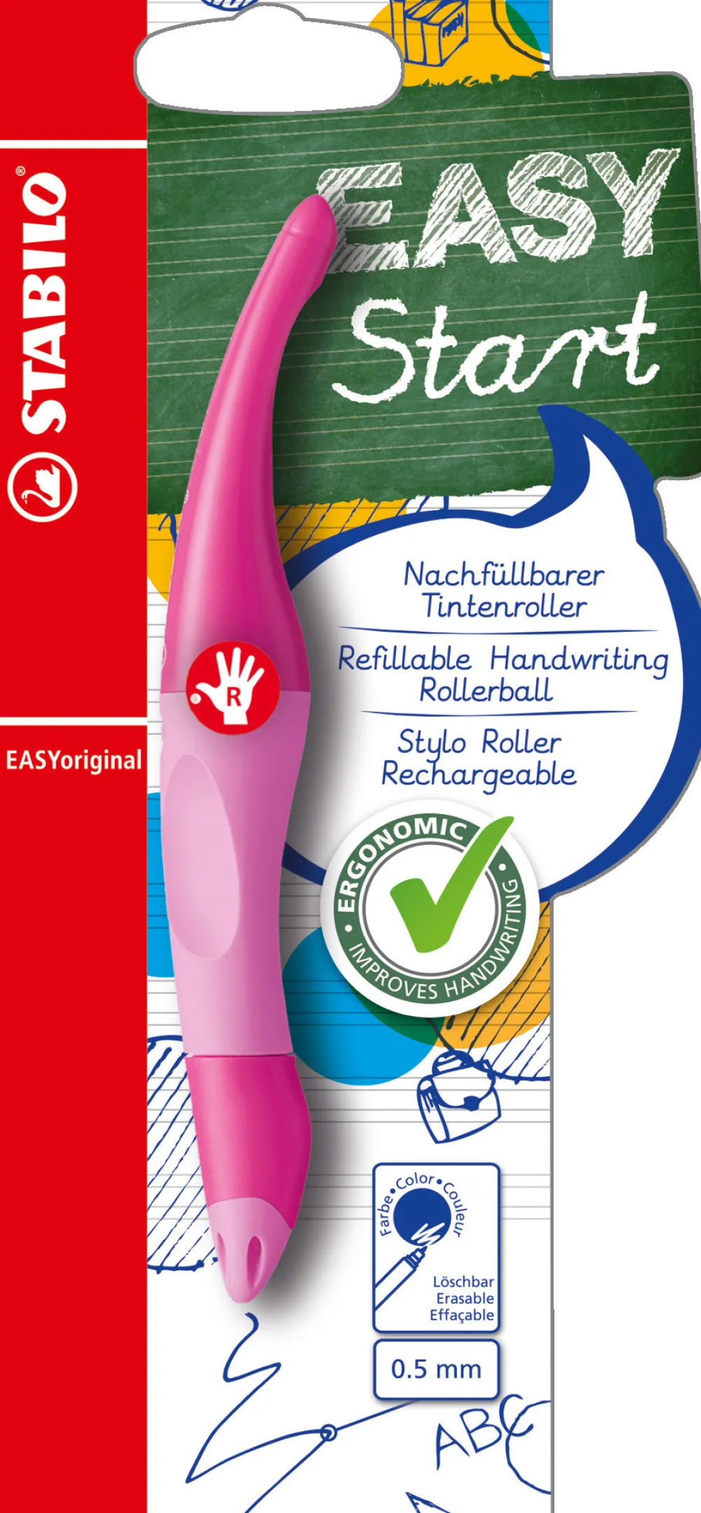 Dzieci Stabilo Pióro kulkowe dla praworęcznych Easy Original Start - - różowe