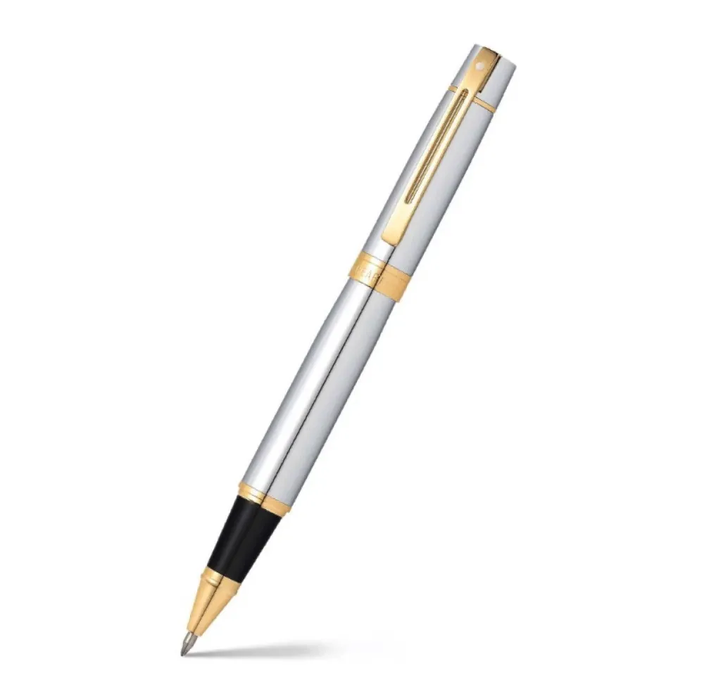 Sheaffer Pióro kulkowe 300 - - Bright Chrome Gold Trim