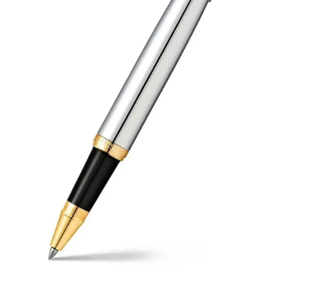 Sheaffer Pióro kulkowe VFM - - Polished Chrome Gold Trim