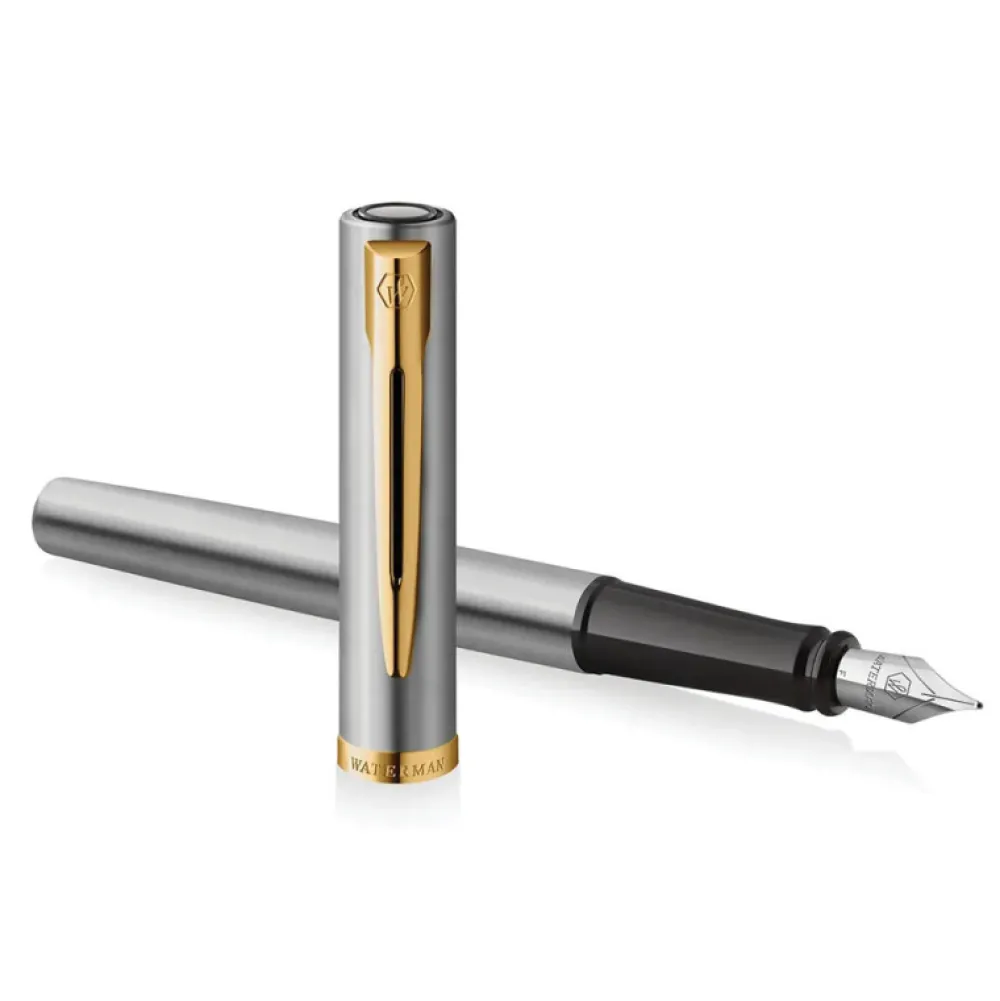 Waterman Pióro wieczne Impression - - Steel Chrome Trim M > Pióra Wieczne