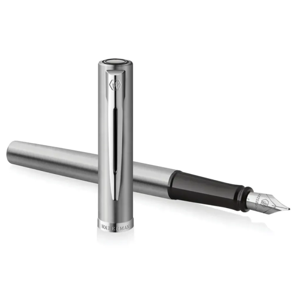 Waterman Pióro wieczne Impression - - Steel Silver Trim F