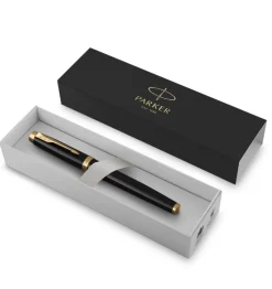Parker Pióro wieczne IM w etui - - Black & Gold Trim, F > Pióra Wieczne