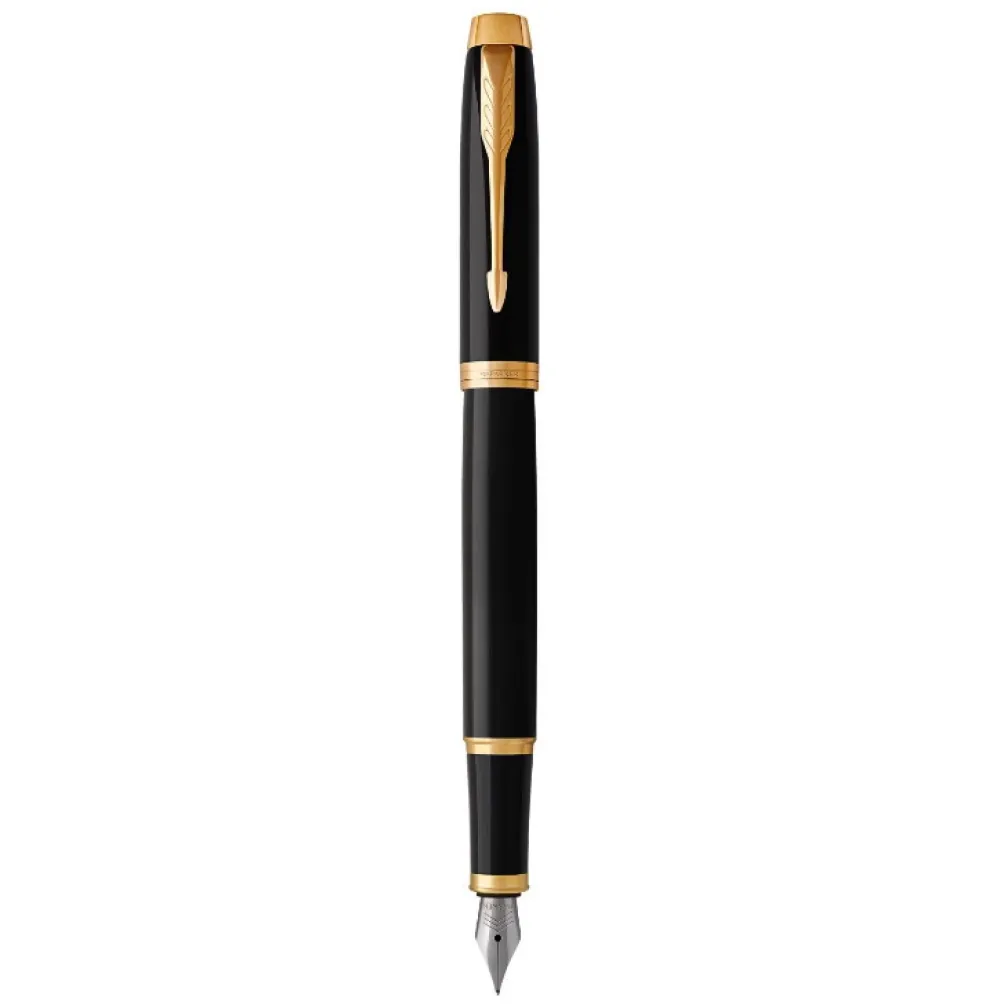 Parker Pióro wieczne IM w etui - - Black & Gold Trim, F > Pióra Wieczne
