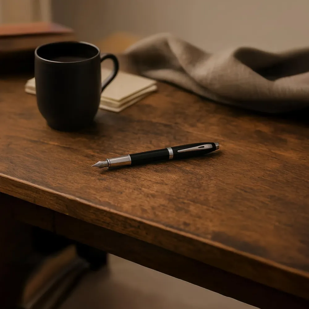 Sheaffer Pióro wieczne 100 - - Matte Black and Chrome F