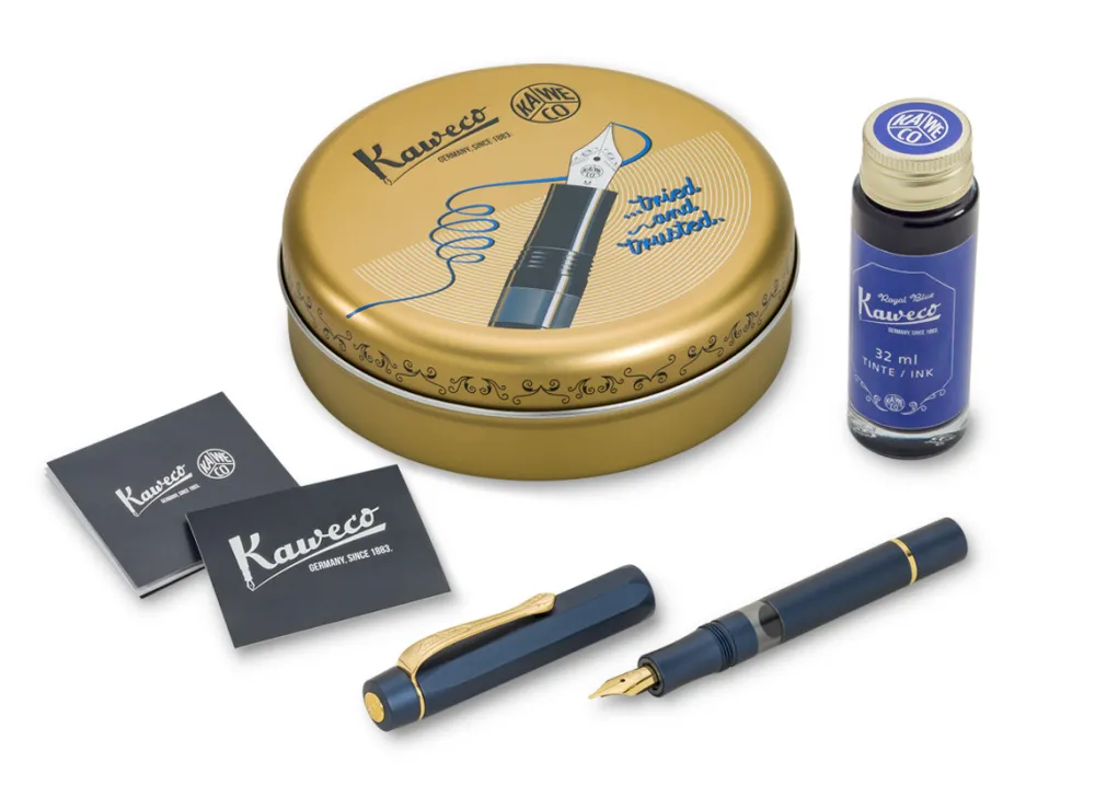 Kaweco Pióro wieczne Sport Piston Filler zestaw startowy - - Navy B