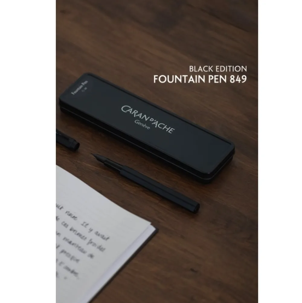 Caran d'Ache Pióro wieczne 849 z etui - - Black Code M