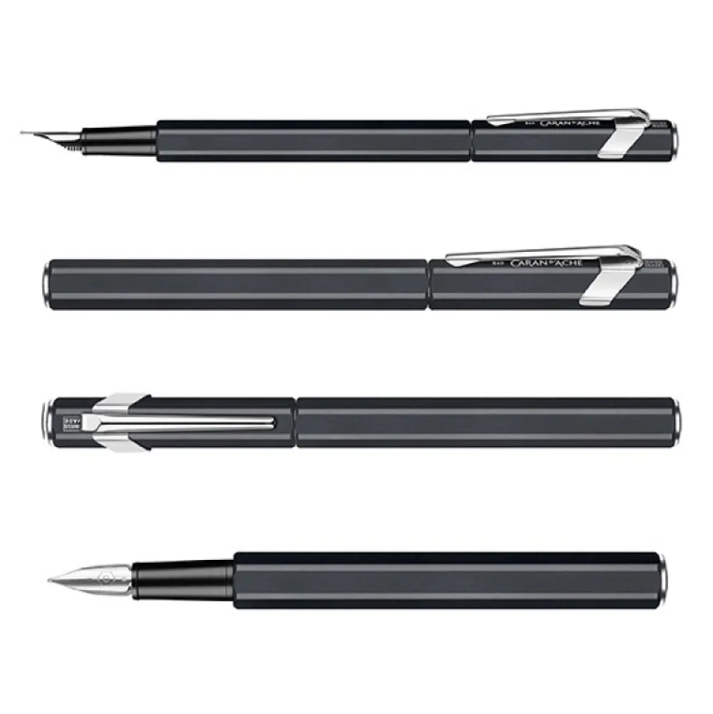 Caran d'Ache Pióro wieczne 849 z etui - - czarne, M