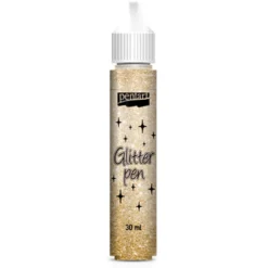 Pentart Pisak brokatowy Glitter Pen - - złoty, 30 ml > Media Do Decoupage