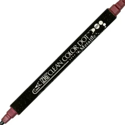 Kuretake Pisak dwustronny Zig Clean Color Dot Metallic - - Red