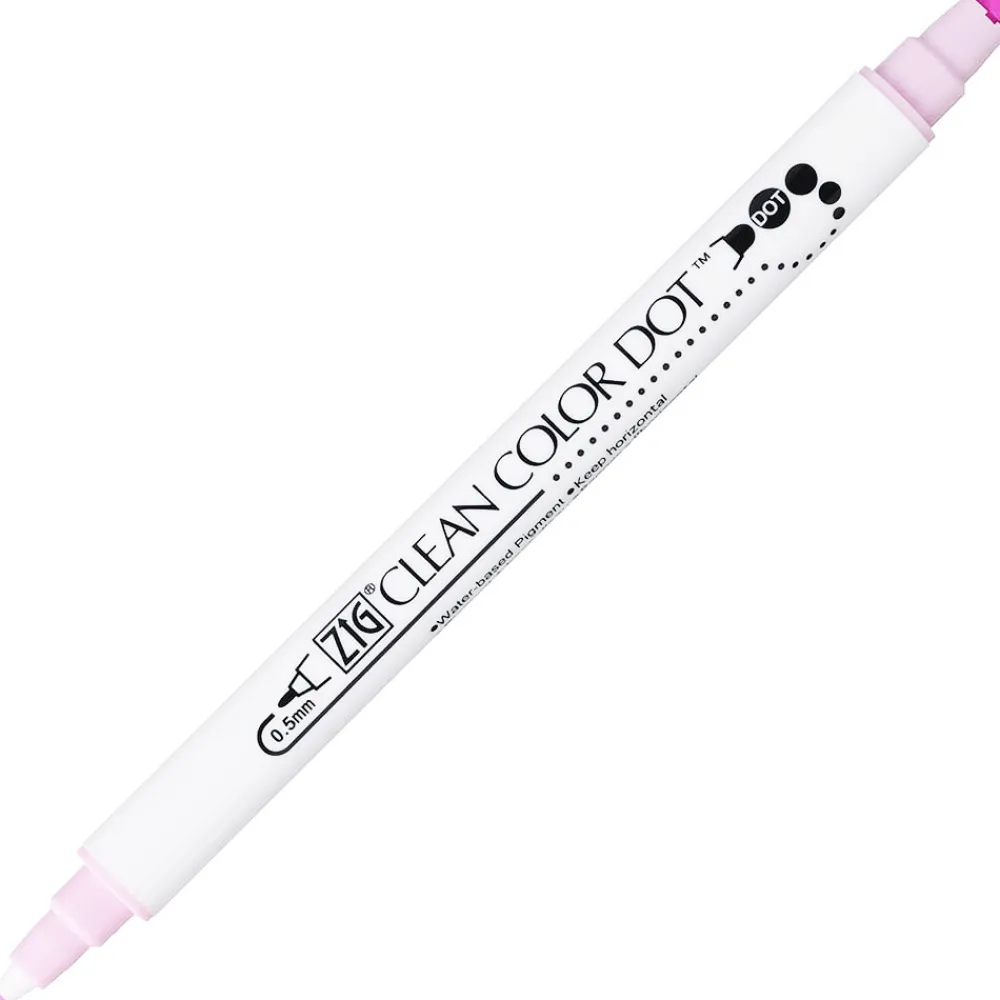 Kuretake Pisak dwustronny Zig Clean Color Dot - - Candy Pink