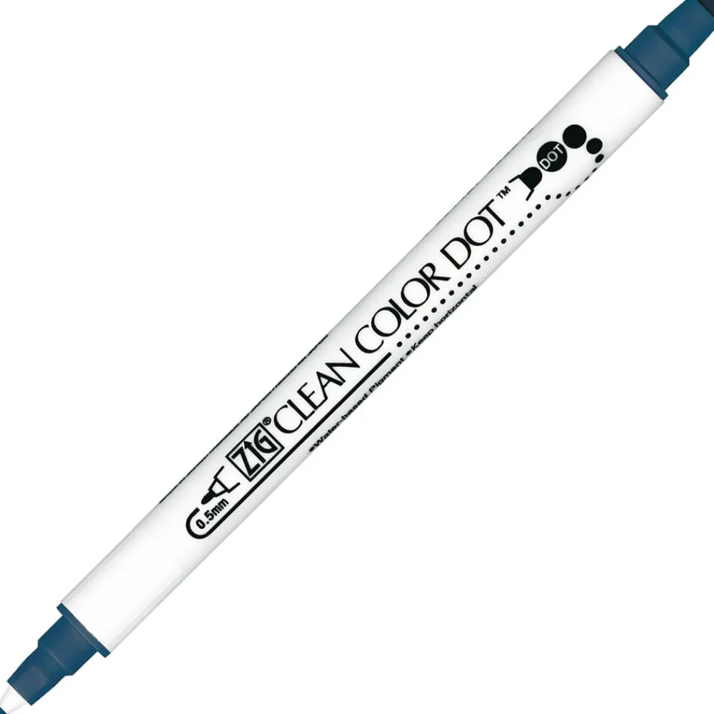 Kuretake Pisak dwustronny Zig Clean Color Dot - - Blue Bonnet > Markery, Brushpeny I Pisaki