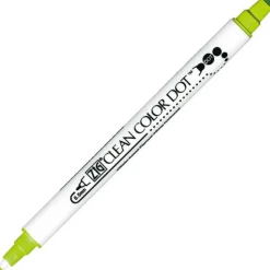 Kuretake Pisak dwustronny Zig Clean Color Dot - - Kiwi