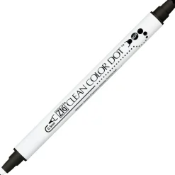 Kuretake Pisak dwustronny Zig Clean Color Dot - - Black