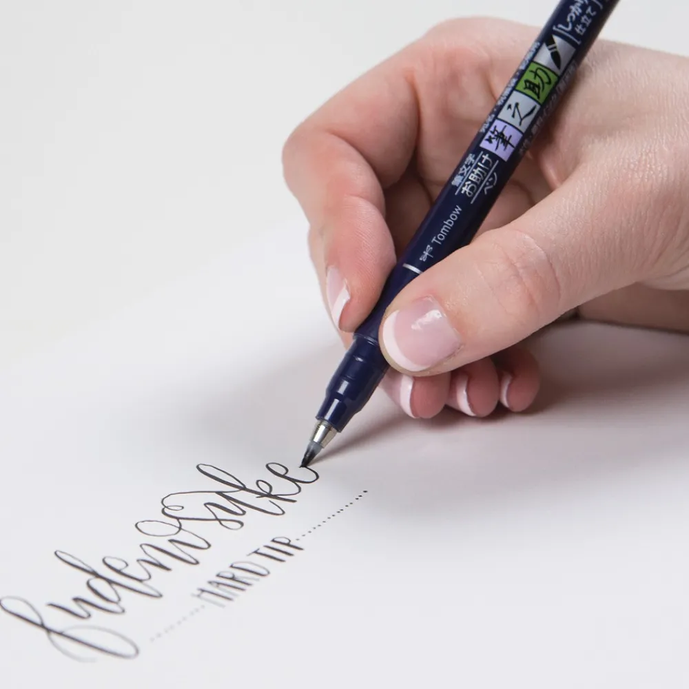 Tombow Pisaki do kaligrafii Fudenosuke Brush Pen - - miękki i twardy, czarne, 2 szt. > Pisaki Kaligraficzne