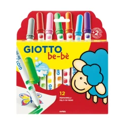 Dzieci Giotto Pisaki grube dla dzieci, zmywalne - bebe - 12 kolorów