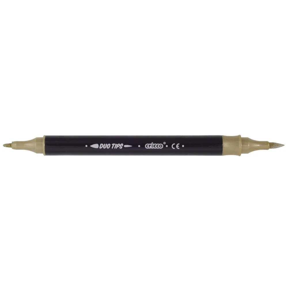 Cricco Pisaki pędzelkowe dwustronne - - metaliczne, 12 kolorów > Markery, Brushpeny I Pisaki