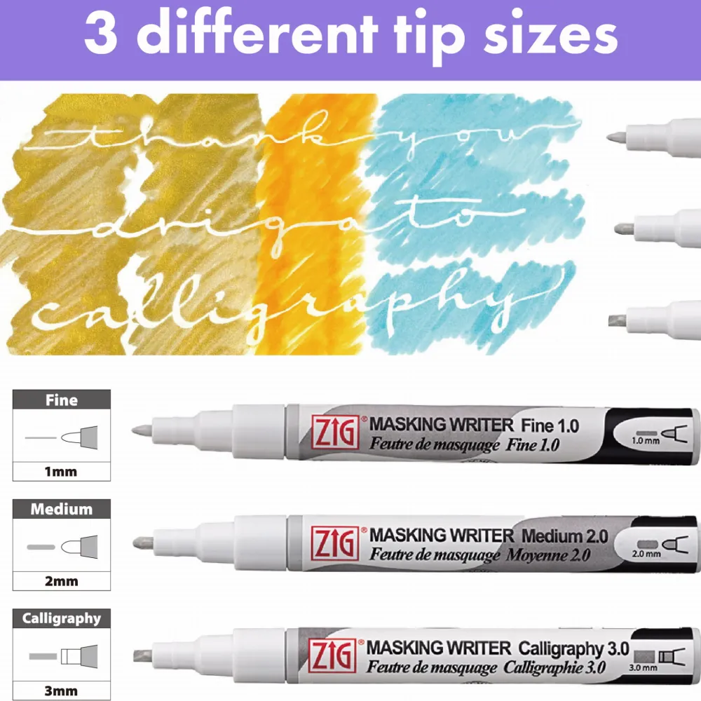 Kuretake Pisak maskujący do akwareli Masking Writer Fine - - 1 mm