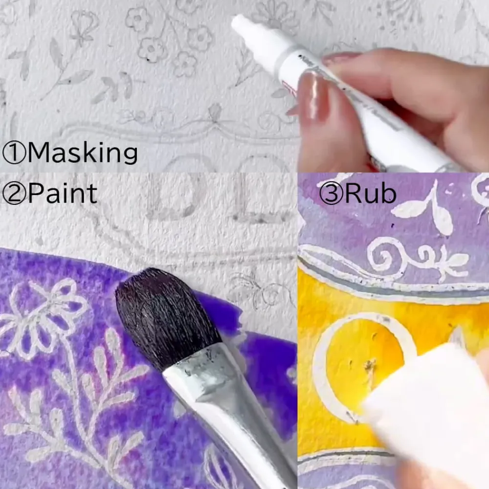 Kuretake Pisak maskujący do akwareli Masking Writer Fine - - 1 mm