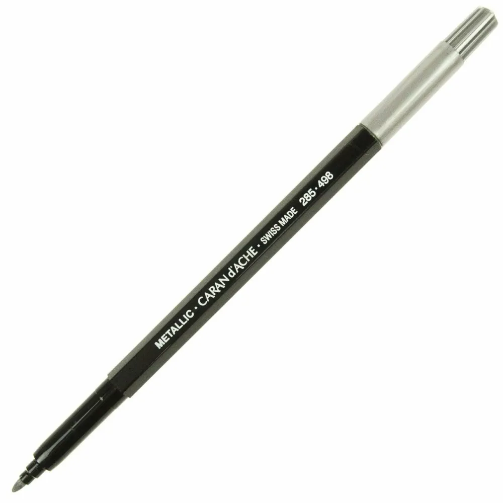 Caran d'Ache Pisak metaliczny Funcolor do kaligrafii - - srebrny > Markery, Brushpeny I Pisaki|Pisaki Kaligraficzne